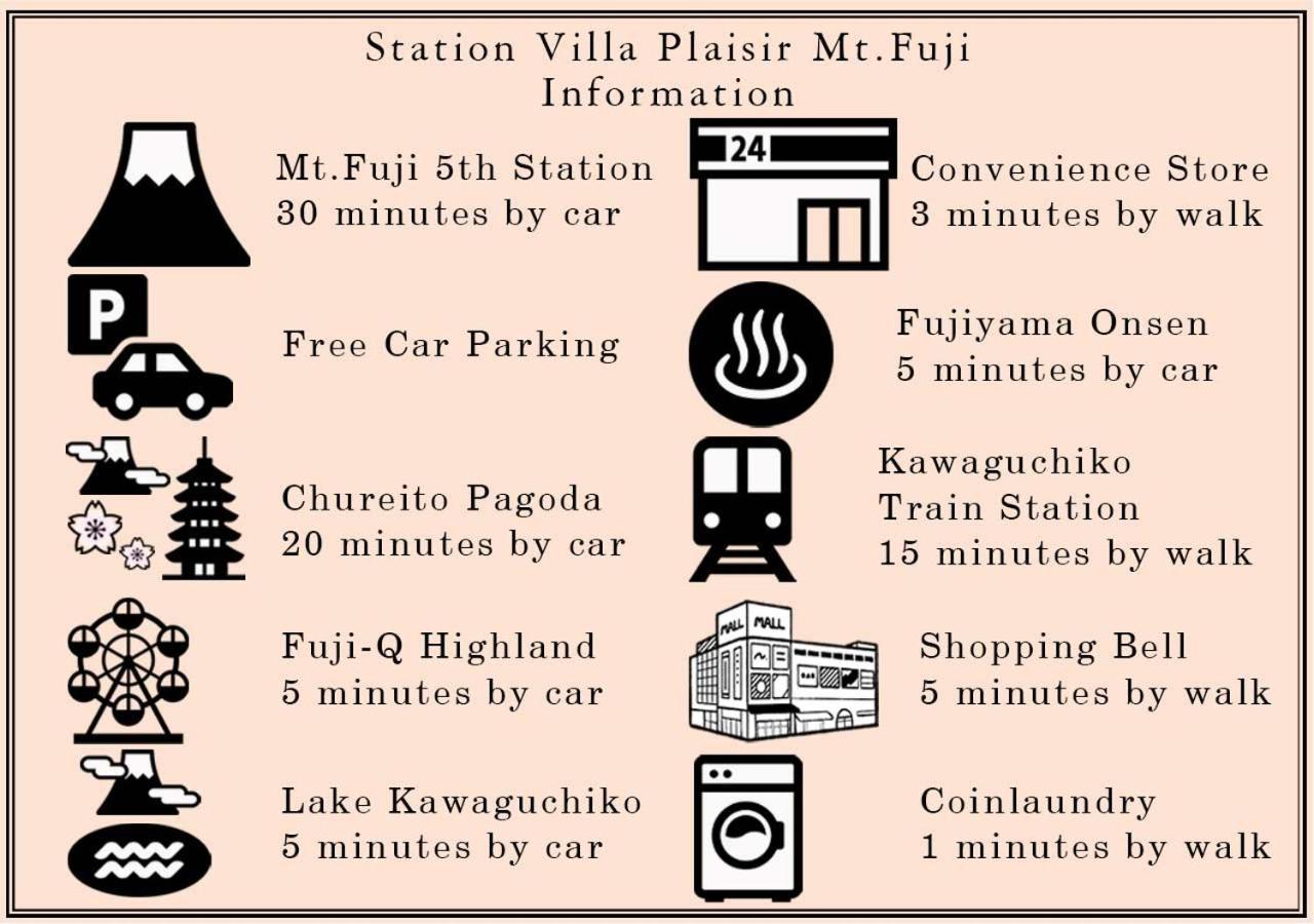 Station Villa Plaisir Mt. Fuji 후지카와구치코 외부 사진
